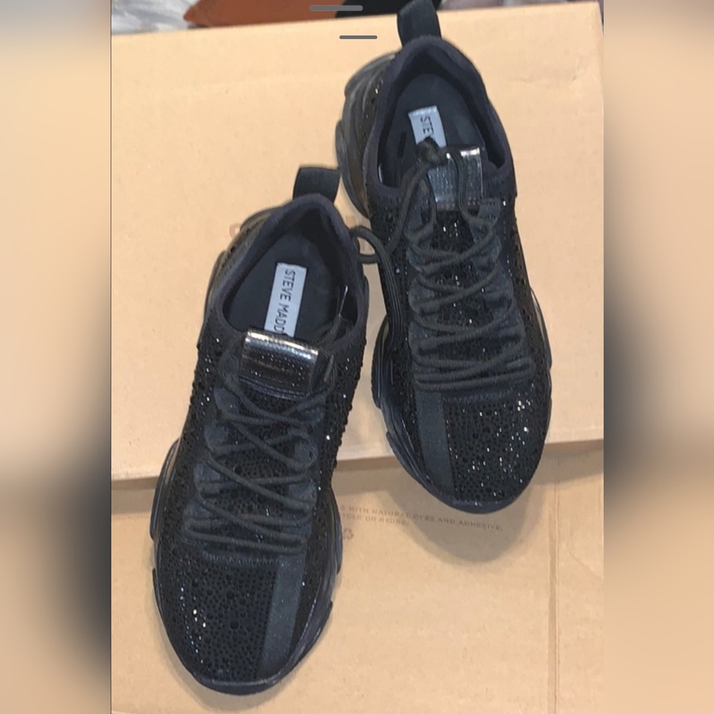 Steve Madden Maxima R Black Rhinestone 8 (fits like 7.5) copy - Picture 7 of 15